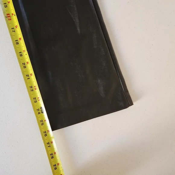 Aritzia Wilfred Adele Faux Leather Kick Flare Pants New NWT Size 00 High Rise - Picture 10 of 12